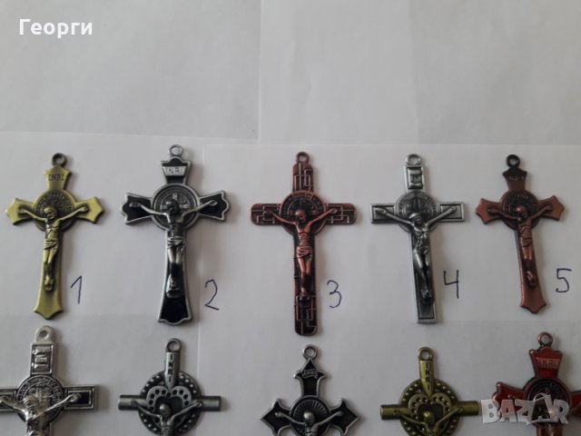 Метални релефни детайлни кръстове-1, снимка 2 - Колиета, медальони, синджири - 23383417