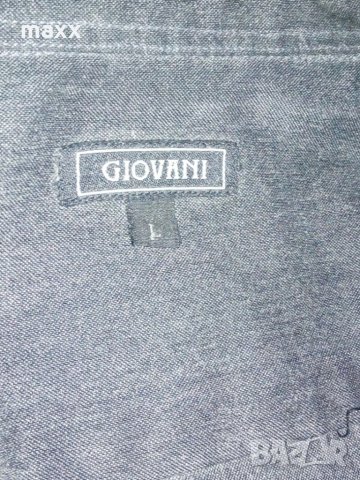 Графитено черна риза Giovani с дълъг ръкав , снимка 3 - Ризи - 25584078