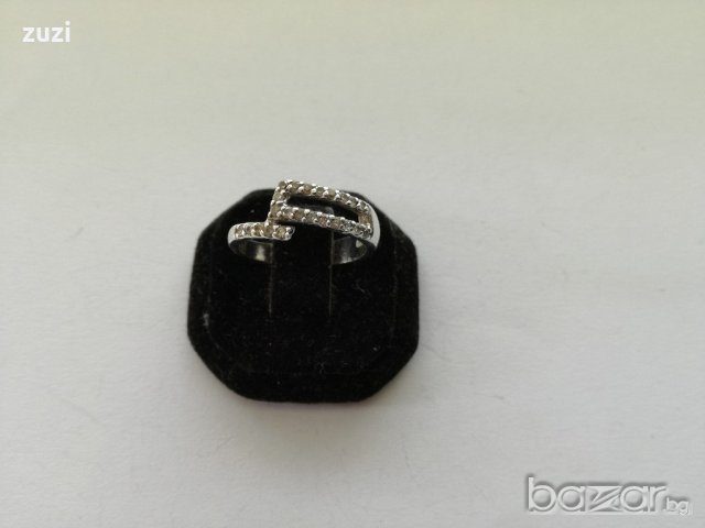 Сребърен пръстен  с цирконий - сребро проба 925 , снимка 2 - Пръстени - 21031314