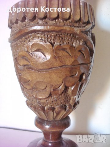 Стара ваза дърворезба 4, снимка 2 - Антикварни и старинни предмети - 23075795
