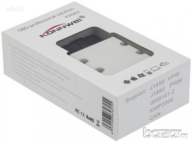 Професионален Konnwei® ELM327 on/off интерфейс за диагностика на автомобили OBD2, 100% универсален, снимка 8 - Аксесоари и консумативи - 10270521