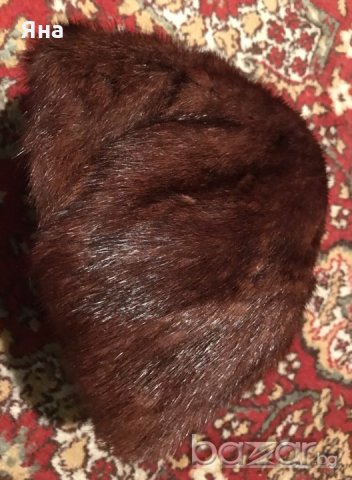 Дамско дълго палто- естествена кожа, подарък нова шапка, снимка 4 - Палта, манта - 19917915