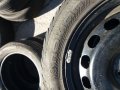 4бр зимни гуми с стоманени джанти за сеат, шкода, фолксваген 16", снимка 5