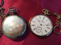 Механични джобни часовници от масивно сребро., снимка 2