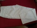 Дамски летен бял панталон - спортно елегантен памучен размер М, снимка 3