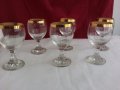 Ретро кристални чаши с златен кант , снимка 4