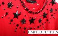 GIVENCHY RED STARS AND CRYSTAL BEADS Мъжка Тениска с Кристали и Звезди size XS, снимка 4