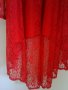 макситуника- рокля дантела в червено, снимка 3