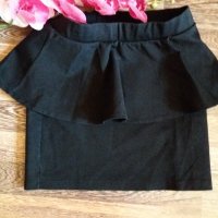 черна еластична къса пола пеплум Zara , снимка 2 - Поли - 23040030