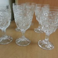 Ретро кристални чаши за вино , снимка 1 - Антикварни и старинни предмети - 23832450