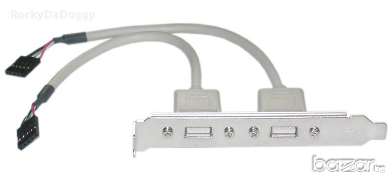 USB PC Expansion Bracket for MoBo USB Header, снимка 1