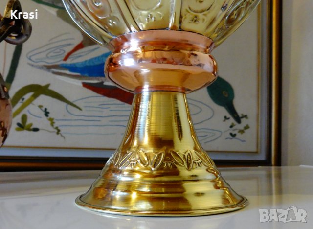 Медна ваза,медна кана,амфора 1.6 кг., снимка 9 - Антикварни и старинни предмети - 24713257