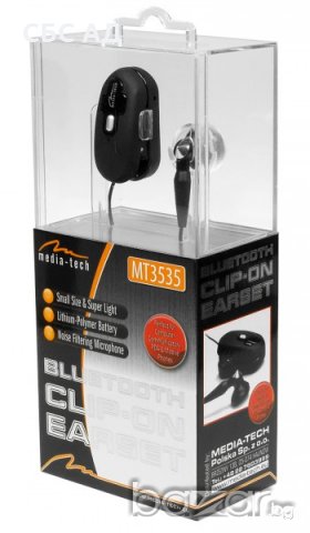 Bluetooth слушалка Media-tech MT3535 CLIP-ON в Слушалки, hands-free в гр.  София - ID21476350 — Bazar.bg