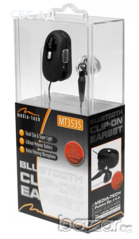 Bluetooth слушалка Media-tech MT3535 CLIP-ON, снимка 3 - Слушалки, hands-free - 21476350