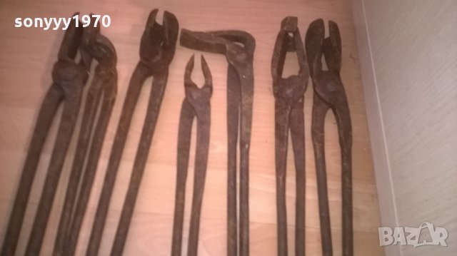 поръчани-ИЗКОВАНИ В ОГЪНЯ-ПРОФИ КОВАШКИ КЛЕЩИ-ВНОС ШВЕЦИЯ, снимка 6 - Клещи - 25756694