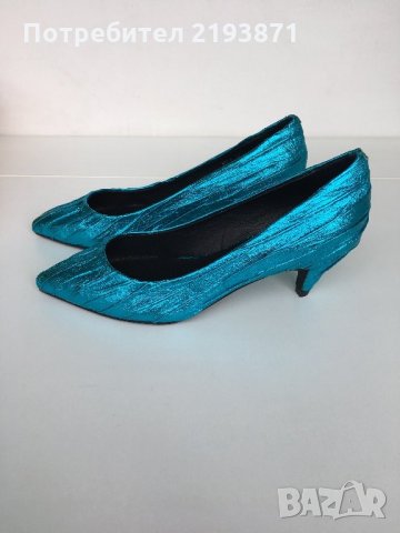 Нови тюркоазени обувки Jeffrey Campbell номер 37, снимка 4 - Дамски обувки на ток - 25316862