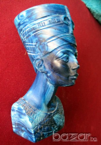 Египетска статуетка - НЕФЕРТИТИ от СИН АХАТ, снимка 2 - Антикварни и старинни предмети - 13149852
