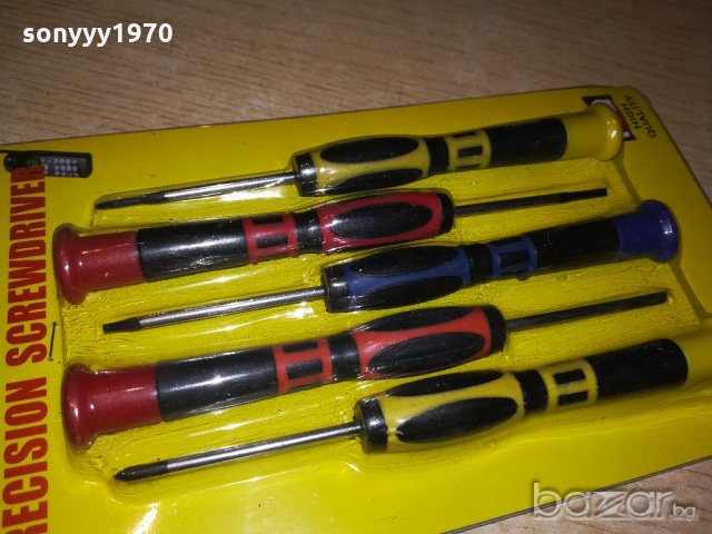 отвертки 5бр-часовникарски/gsm-за финни техники, снимка 5 - Отвертки - 20806325