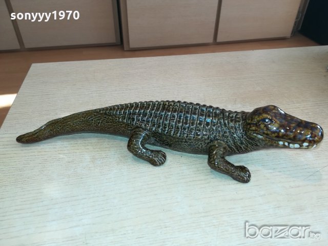 крокодил-керамика-порцелан-36х12х9см, снимка 11 - Колекции - 20634702