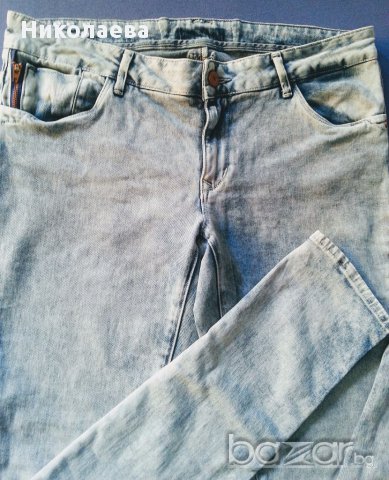 Избелени слим дънки, р-р 42, снимка 3 - Дънки - 17844466