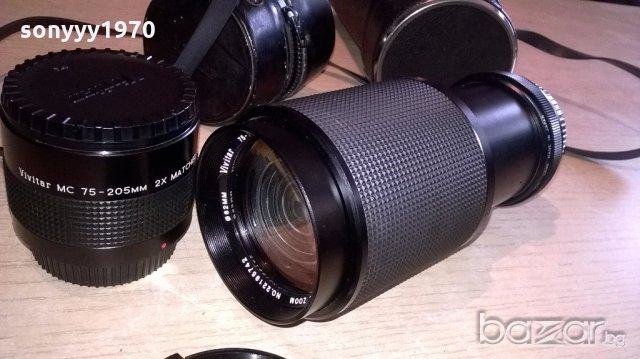 vivitar-made in japan-2бр обективи с кобури-внос англия, снимка 2 - Обективи и филтри - 19616767