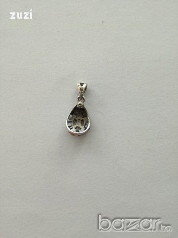 Сребърна висулка с  марказит - сребро проба 925, снимка 3 - Колиета, медальони, синджири - 16723979