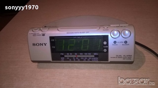 sony icf-c470l clock radio-внос англия, снимка 3 - Ресийвъри, усилватели, смесителни пултове - 19573602