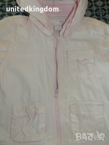 H&M - светло розово яке в идеално състояние, снимка 3 - Бебешки якета и елеци - 23775858