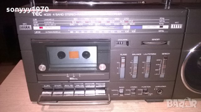 tec 4028 cassete radio recorder-внос швеицария, снимка 7 - Ресийвъри, усилватели, смесителни пултове - 22888622