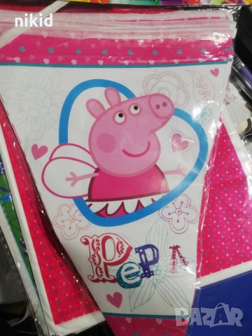 Пепа Пиг peppa pig pepa Парти Гирлянд Знаменца Флаг Банер рожден ден, снимка 2 - Други - 24215607