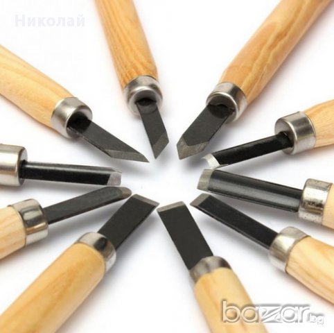 Инструменти за дърворезба , дървообработка , 10 бр комплект , снимка 1 - Куфари с инструменти - 16704251