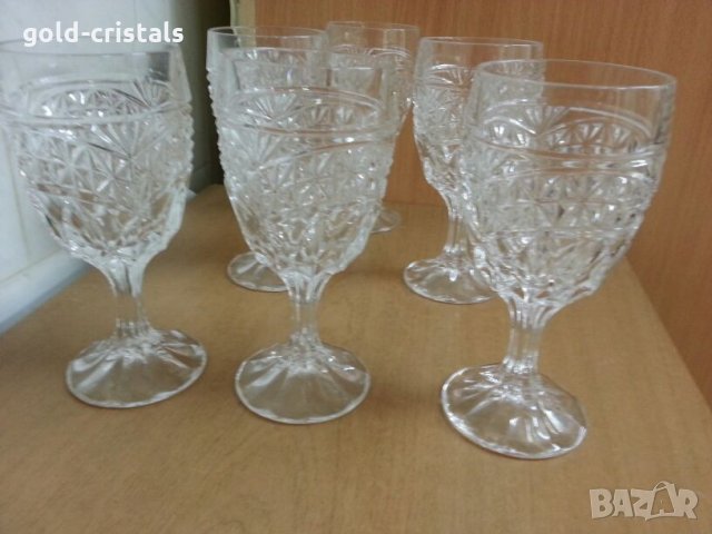 Ретро кристални чаши за вино 