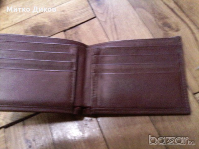 Портфейл квадрат с уста -естествена кожа, снимка 4 - Портфейли, портмонета - 20845225