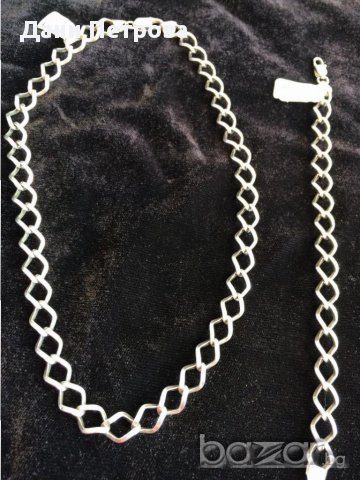 Дамски сребърен ланец, снимка 9 - Колиета, медальони, синджири - 8751601