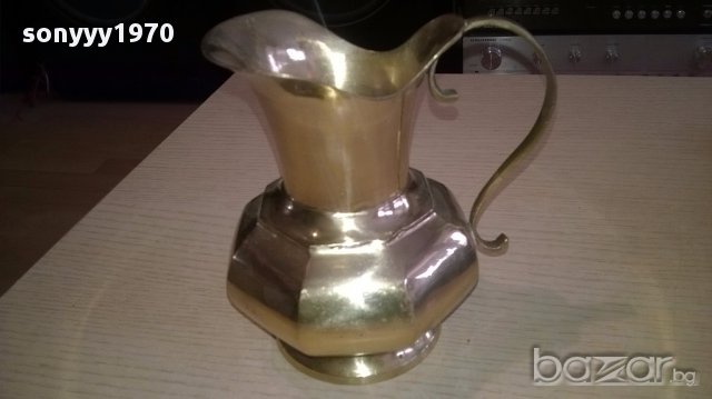 Красива кана в цвят злато-14х14х11см-внос швеицария, снимка 11 - Антикварни и старинни предмети - 17140132