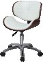 Козметичен/фризьорски стол - табуретка с облегалка Hera -черна,бяла,бежова,сребриста, снимка 1