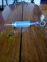 Стара стъклена спринцовка,шприц за промиване, снимка 1