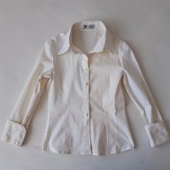 Бяла риза за момиче, 146/152 см.  , снимка 1 - Детски ризи - 18325102