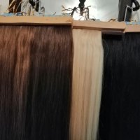 100 % Естествена коса на Стикери за трайно удължаване 50 см., снимка 6 - Аксесоари за коса - 22303033