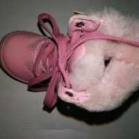 Ботушки от естествена кожа ,топли,розов цвят, снимка 2 - Бебешки боти и ботуши - 24187954