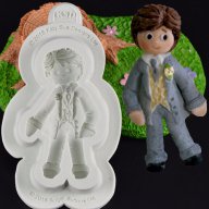 младоженец сватба 3D силиконов молд форма калъп за фондан шоколад торта украса, снимка 3 - Форми - 16662045