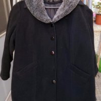 Черно дамско зимно палто, снимка 2 - Палта, манта - 22518476