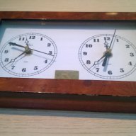 herraiz-quartz-двоен дървен часовник-25/15/7см-внос швеицария, снимка 12 - Други ценни предмети - 10409911