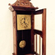 Старинен стенен часовник KIENZLE в стил Сецесион , снимка 5 - Антикварни и старинни предмети - 13569733
