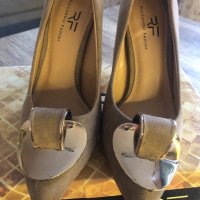 Бежови елегантни обувки, снимка 4 - Дамски обувки на ток - 22773698