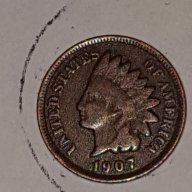 1 CENT INDIAN HEAD 1907 Philadelphia Mint, снимка 2 - Нумизматика и бонистика - 16685111