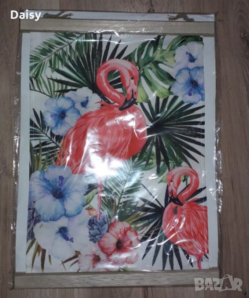 Фламинго пано от плат, снимка 1