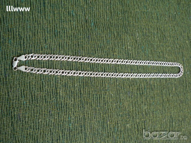 Сребърен ланец, снимка 2 - Колиета, медальони, синджири - 10963029