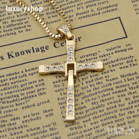 БЕЗПЛАТНА ДОСТАВКА!От филма Бързи и яростни, висулка, Доминик Торето, кръст, мъжки огърлица, синджир, снимка 7 - Колиета, медальони, синджири - 24818967