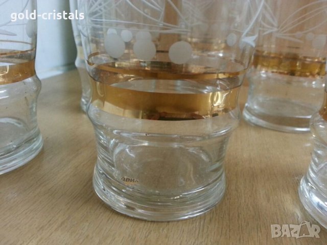  руски чаши гравирани с златен кант, снимка 9 - Антикварни и старинни предмети - 25654987